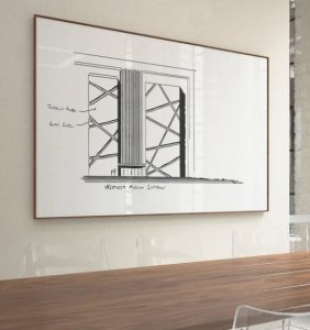 papan tulis kaca putih