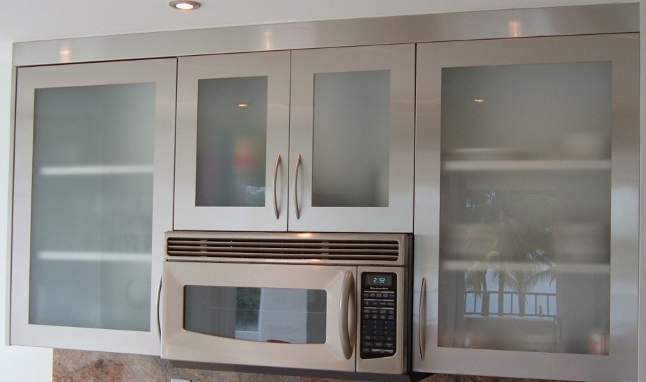 kaca buram acid untuk Kabinet Kaca Dapur