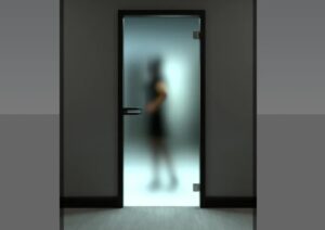 pintu kaca sandblast