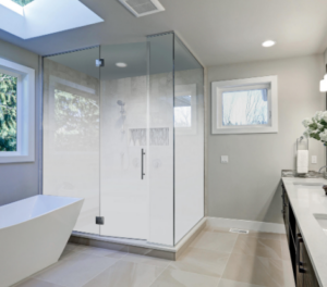 pintu kaca kamar mandi minimalis