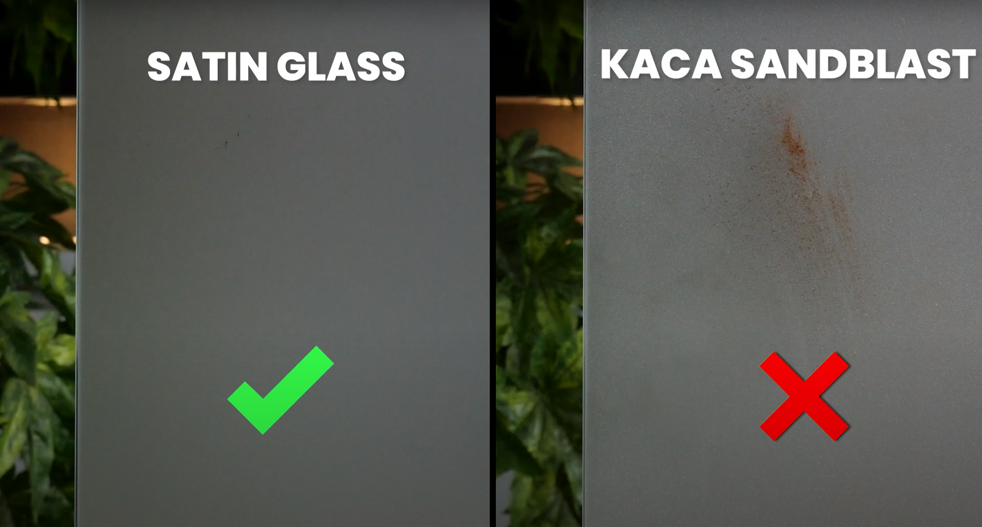 Kaca Acid vs Kaca Sunblast (Kaca Sandblast) - Himalaya Abadi