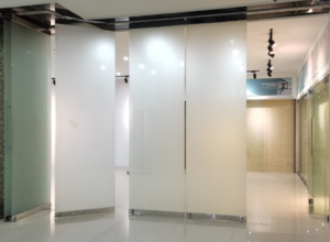 pintu kaca lipat frameless