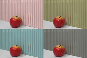 Kaca Bergaris Vertikal