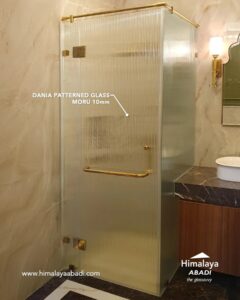 Fluted Glass Door Shower